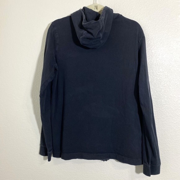Nike Mens Sweater Jacket Size Large Black Hoodie Full Zip Cotton Flawed D5 - Picture 2 of 9